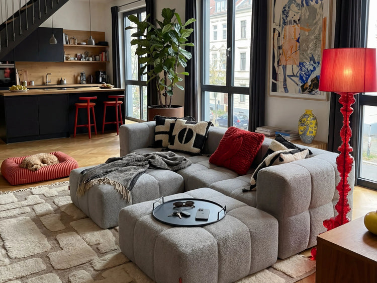 4 Teiliges Modulares Sofa – Grau Eeazi