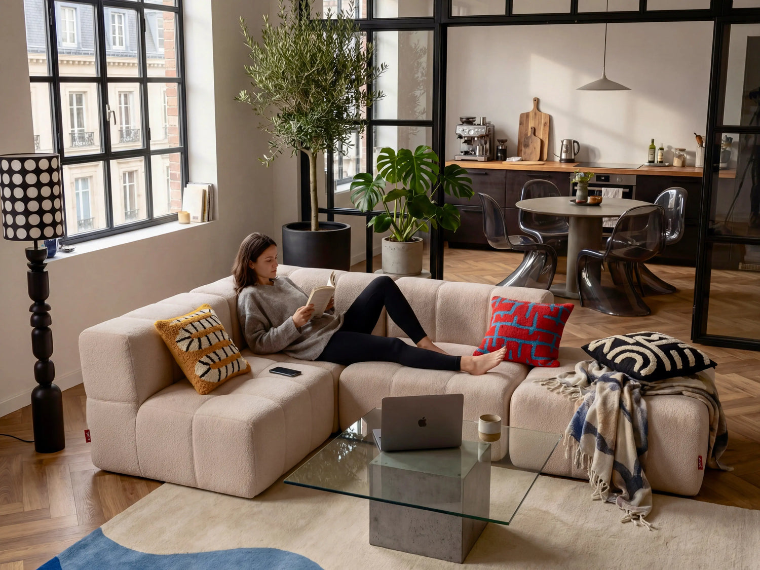 3 Teiliges Modulares Sofa – Beige Eeazi