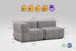 2 Teiliges Modulares Sofa – Grau Eeazi