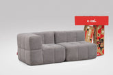 2 Teiliges Modulares Sofa – Grau Eeazi