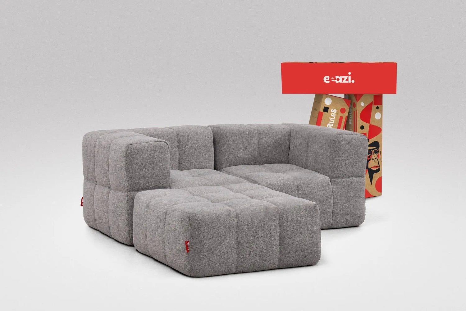 3 Teiliges Modulares Sofa – Grau Eeazi