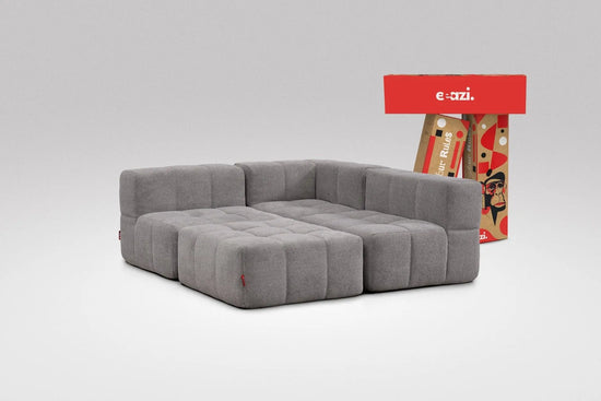 4 Teiliges Modulares Sofa – Grau Eeazi