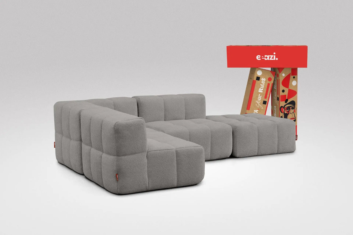 4 Teiliges Modulares Sofa – Grau Eeazi