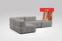 4 Teiliges Modulares Sofa – Grau Eeazi