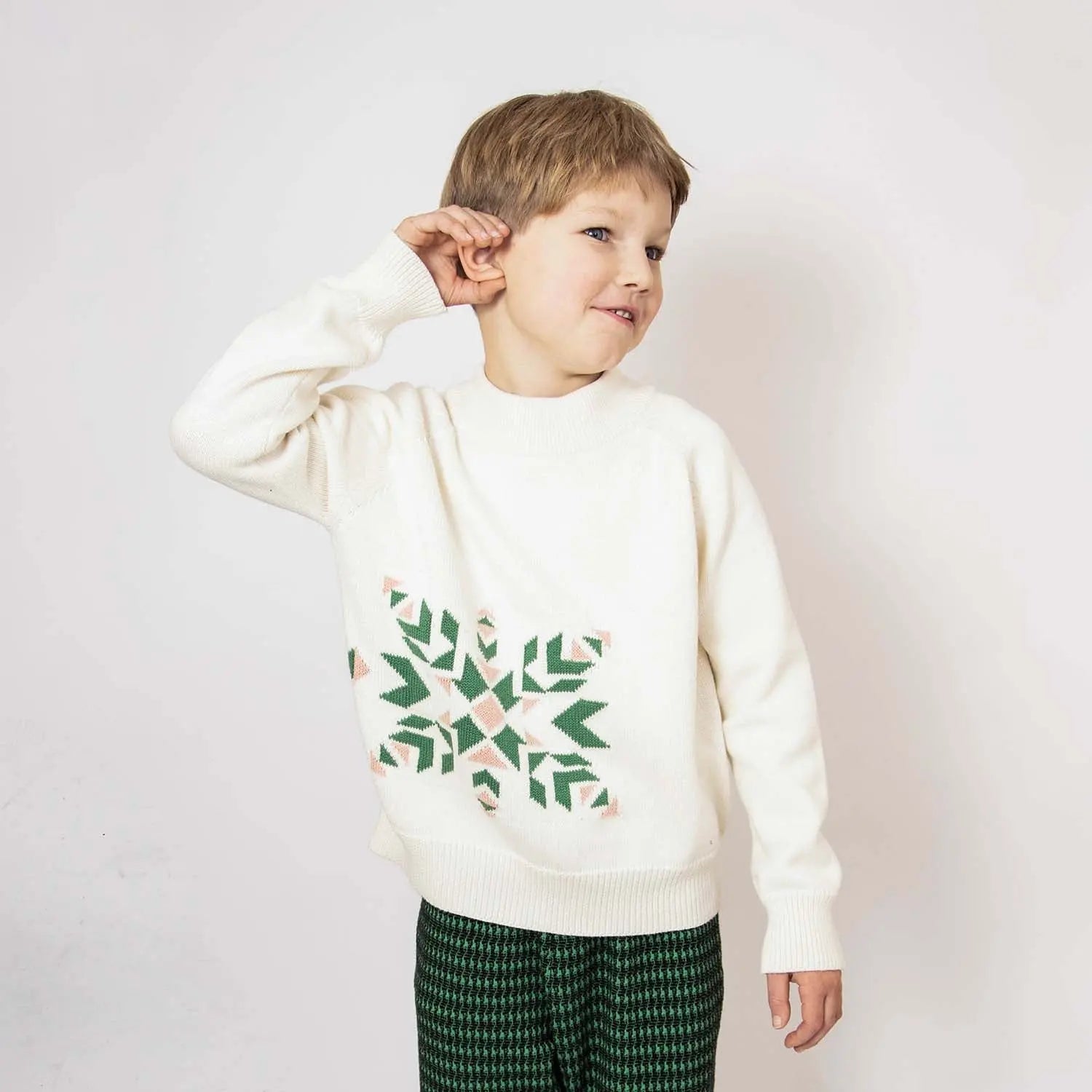 Organic Cotton Christmas Sweater Snowflake Infantium Victoria