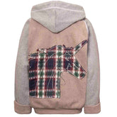 Beige Fleece Hoodie for Kids with Unicorn Applique Infantium Victoria