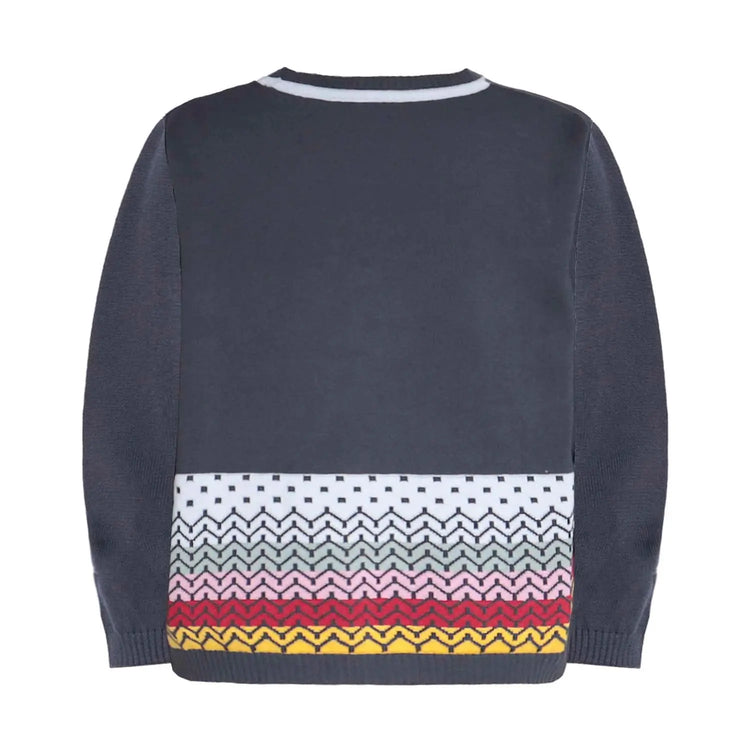 Grey Boys and Girls Cardigan with Hand Embroidery Infantium Victoria