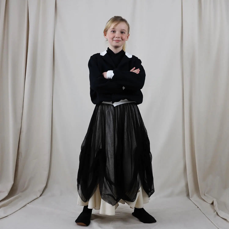 Off-white Maxi Skirt with Tulle Infantium Victoria