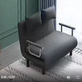 65CM Grey Simple Folding Sofa Bed - Easy Assembly & Durable Comfort OBA