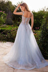 Embellished A-Line Tulle Ball Gown Tux-USA