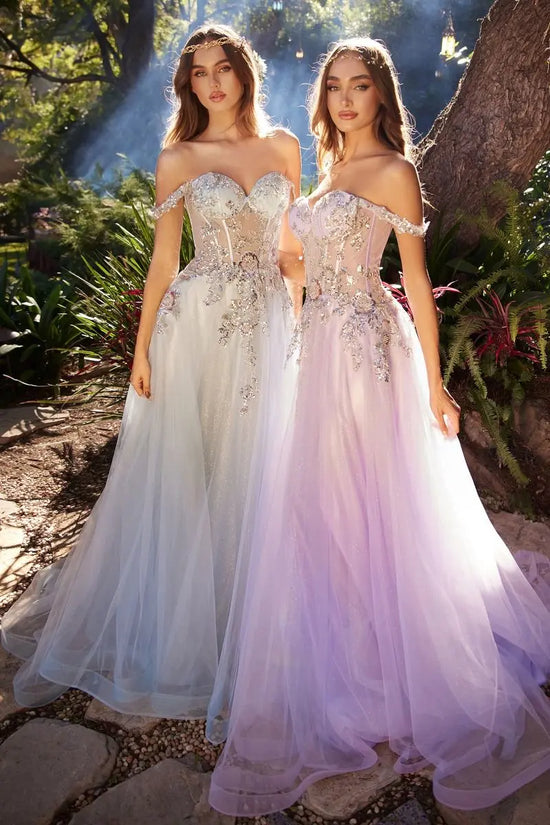 Embellished A-Line Tulle Ball Gown Tux-USA