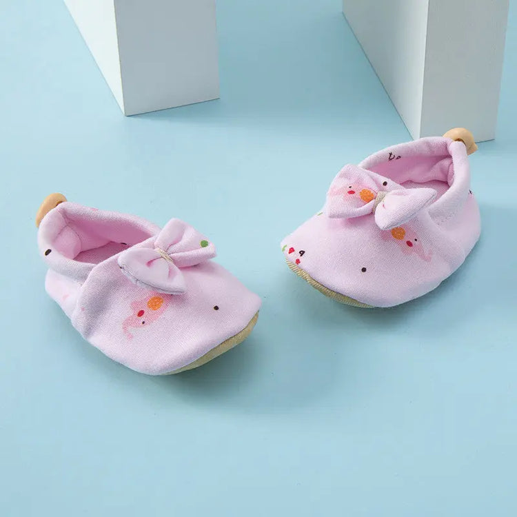 Summer Hot Selling Baby Simple Cartoon Print Soft Sole Anti-slip Shoes with Cotton Fabric MyKids-USA