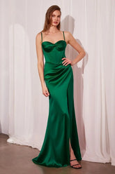 Fitted Dress With A Sweetheart Neckline And Thin Straps Tux-USA