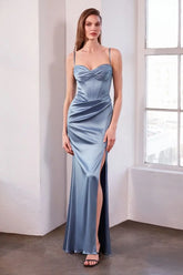 Fitted Dress With A Sweetheart Neckline And Thin Straps Tux-USA
