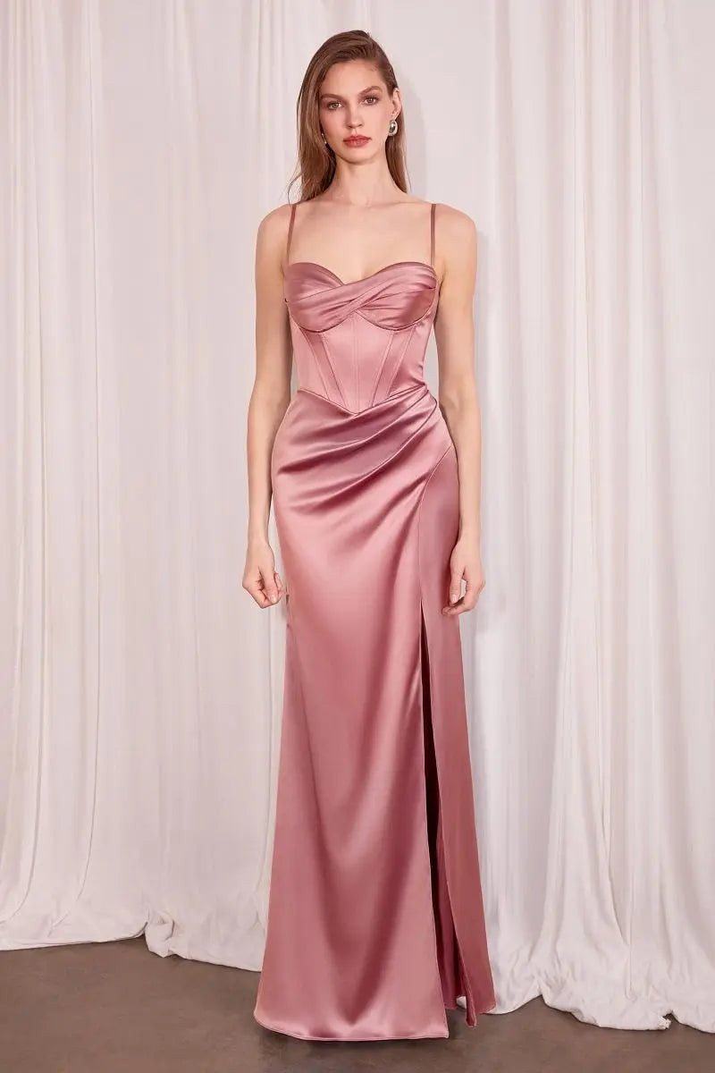 Fitted Dress With A Sweetheart Neckline And Thin Straps Tux-USA