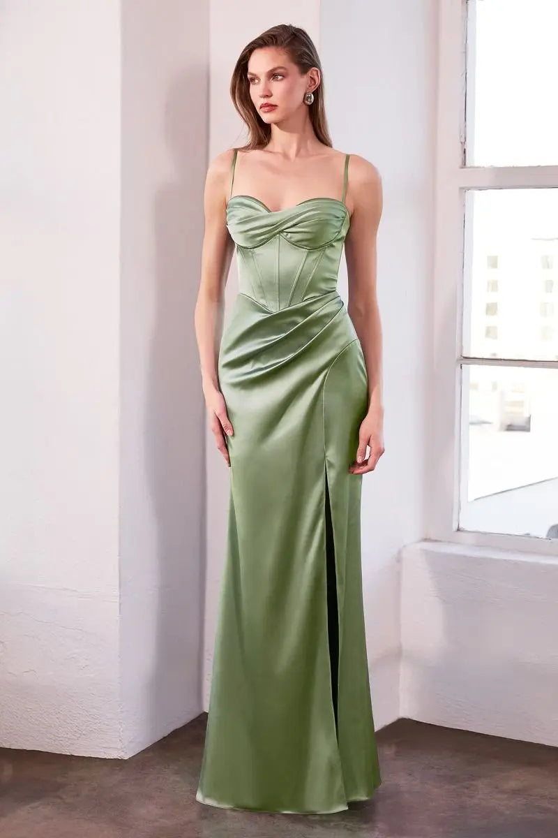 Fitted Dress With A Sweetheart Neckline And Thin Straps Tux-USA