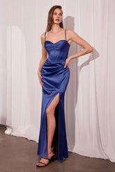 Fitted Dress With A Sweetheart Neckline And Thin Straps Tux-USA